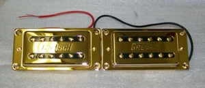 Gretsch® Gold Bridge & Neck Humbucker Set~Rings & Mount Scews Included~Brand New - Picture 1 of 7