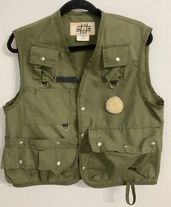 VINTAGE WESTERN TRAILS, BEND, OREGON, GREEN FLY FISHING VEST Size M - Picture 1 of 9