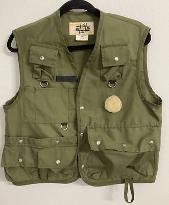 VINTAGE WESTERN TRAILS, BEND, OREGON, GREEN FLY FISHING VEST Size M - Image 1 of 4