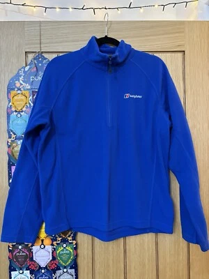 Berghaus Colbalto Azul Brillante Cuarto Cremallera Vellón Talla Mediana Exterior Senderismo Foto 1 de 4