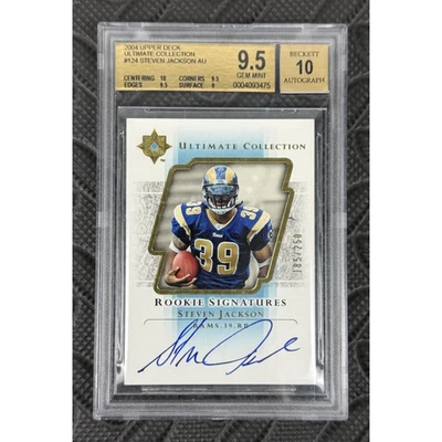Steven Jackson 2004 Upper Deck #124 Ultimate Collection /250 BGS 9.5 Auto 10 - Image 1 of 3