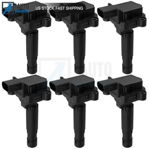 6 Pcs Ignition Coils For 2015-2020 Lincoln Continental MKZ Ford Edge Fusion 2.7L - Picture 1 of 6