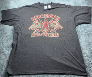 Aerosmith - Sons of Boston Size 2XL T-Shirt Gray Dark Heather New S3 - Picture 1 of 10