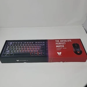 Empowered PC Wired Rainbow Backlit Keyboard & Mouse Combo Bundle New Opened Box - Picture 1 of 5