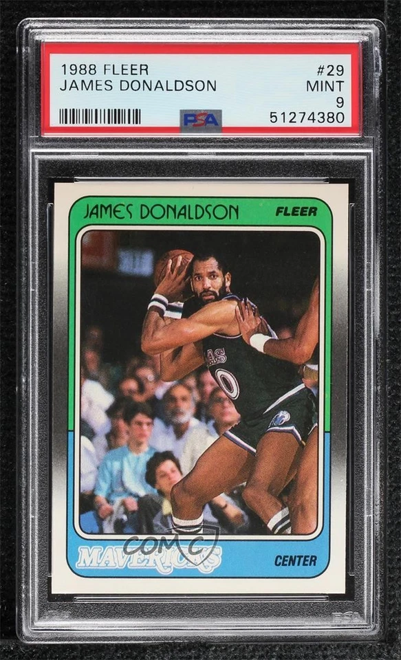 1988-89 Fleer James Donaldson #29 PSA 9 MINT - Image 1 of 2