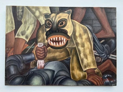 Pintura al óleo sobre lienzo Diego Rivera (hecha a mano) firmada y estampada 20 X 28 pulgadas Foto 1 de 4