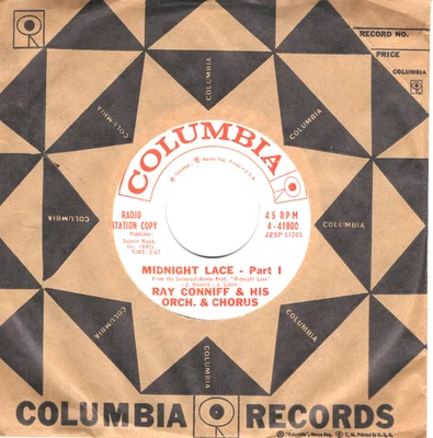 Ray Conniff His Orch. & Chorus:   Midnight Lace Part 1 / Part 2,  "DJ COPY" 8865 - Image 1 of 3