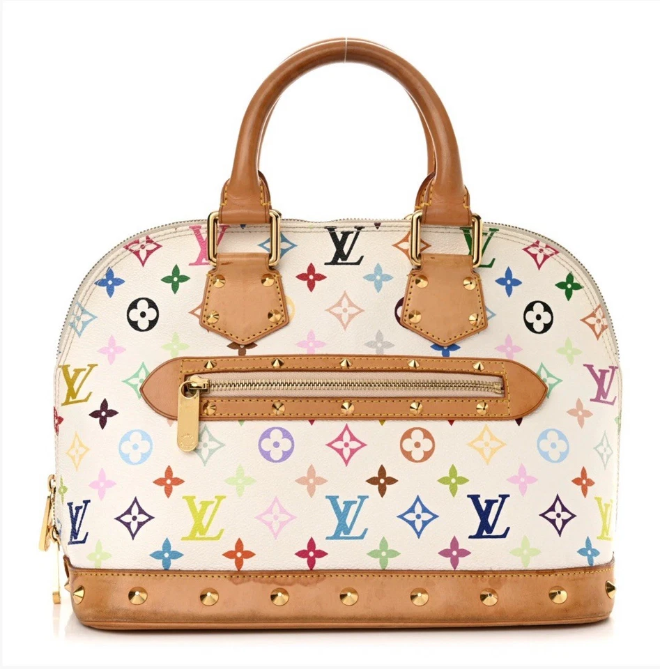 Louis Vuitton Alma Handbag White Multicolor Monogram Design - Image 1 of 4
