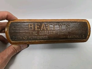 Vintage Werbung Holz Kleidung/Schuhbürste BEATTY'S Ravenna, Ohio - Bild 1 von 5