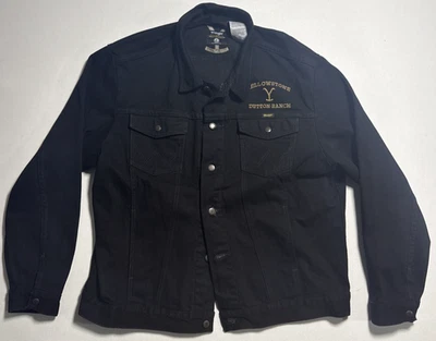 Wrangler Truck Jacket - Yellowstone Dutton Ranch - Black - XL - Heavy Denim - Image 1 of 4
