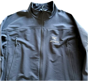 VTG Arc’teryx Gamma Jacket Mid 2010s Black 2XL Full Zip Softshell Wind Rain - Picture 1 of 17