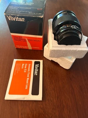 Vivitar 55mm F2.8 Automatic Fixed Mount Macro Lens NIKON NIKKORMAT F & EL Series - Image 1 of 4
