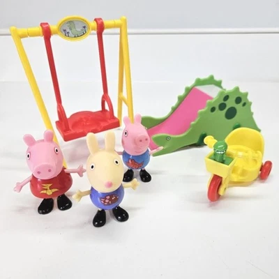 Peppa Pig Dino Park Figures and Playset George Rebecca Slide Swing Playground - Image 1 of 4