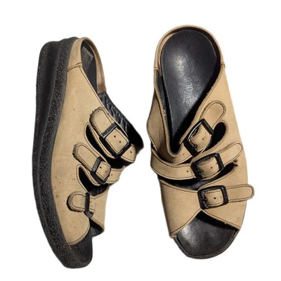 Sandalias Birkenstock Tatami Cuero Beige 3 Correas Florida Slide 36 5 Estrechas Foto 1 de 4