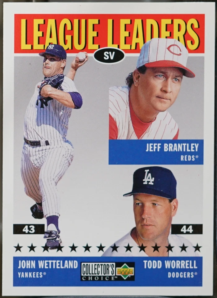 1997 Collector's Choice John Wetteland / Todd Worrell / Jeff Brantley LL #63 NM - Image 1 of 1