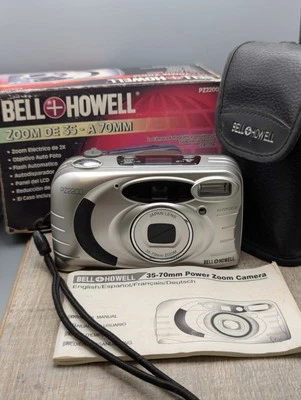Bell and Howell Power Zoom PZ2200 35mm Film Point and Shoot Camera Silver Tested - Image 1 of 4