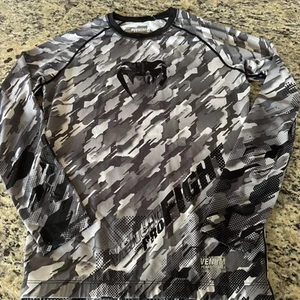 Venum Razor Rashguard Long Sleeves Black/Gray Size XL Mens - Picture 1 of 7