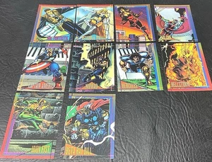 VG 1993 Marvel Skybox - 10pc 'Heroes & Villains' Card Set (#216) - Bild 1 von 23