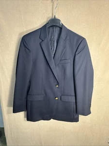 @@ Brooks Brothers 346 Herren Marineblau Woll Blazer 41 L Sport Mantel 2 Goldknöpfe - Bild 1 von 16
