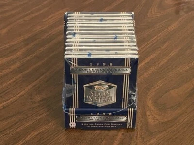 *RARE* 1998 Topps Stars 'N Steel MLB Baseball SEALED Box 12 Displays 36 Cards - Image 1 of 4