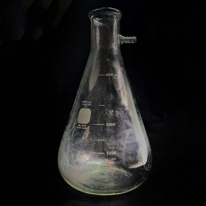 "Frasco filtrante de vidrio PYREX 4000 ml tubo de brazo lateral de pared pesada 1/2"" OD 5340-4 L" - Imagen 1 de 12