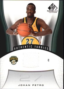 2006-07 SP Game Used Basketball #190 Johan Petro JERSEY