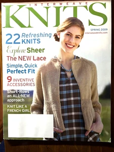 Interweave Knits Magazine Spring 2009 Sweater Shawl Scarf Lace Stockings Duffel - Picture 1 of 9