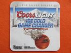 2013 Bier Untersetzer ~ Coors Licht Silber Kugel ~ Ice Cold Basketball Spiel