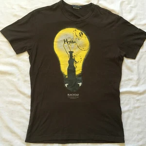 DANIELE ALESSANDRINI BLACKOUT T-SHIRT BROWN MEDIUM SIZE - Picture 1 of 12