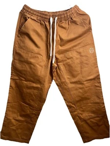 PUMA X RHUIGI DOUBLE KNEE BROWN DESERT TAN PANTS LOOSE RHUDE 539509-87 Sz L - Picture 1 of 10