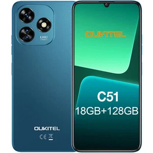 2025 OUKITEL C51 cellulare senza contratto 18 GB + 128 GB/1 TB 5150 mAh smartphone doppio 4G - Foto 1 di 17