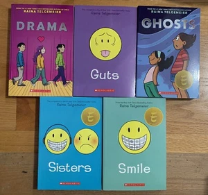 5 RAINA TELGEMEIER Graphic Novels ~ MUT ~ SMILE ~ GEISTER ~ SCHWESTERN ~ DRAMA - Bild 1 von 3