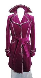 Cynthia Cynthia Steffe Trenchcoat Jacke Small violett bestickt - Bild 1 von 12