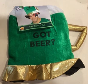 Novelty Green Goofy Got Beer Mug Stein Hat Cap Party Hat Rubies Irish Lucky Luck - Picture 1 of 5