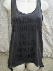H&M LIZENZIERTER KURT COBAIN NIRVANA DISTRESSED TANK KLEIN NEU MIT ETIKETT - Bild 1 von 6