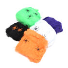 Halloween Spider Web With Spiders Stretchable Cobweb Horror Party DecorationBS0