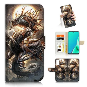 ( For Oppo A16s ) Wallet Flip Case Cover AJ24247 Dragon - Picture 1 of 7