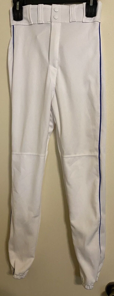 All Star Baseball Pants #BSP5 White w/ 1/4 "Royal Braid Youth & Adult NWT - Image 1 of 1