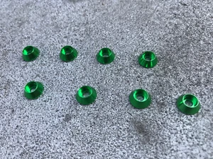 Lavadoras de aluminio para ahorro corporal (8 piezas) para 1/10 Traxxas Rustler 4x4 VXL XL5 verde - Imagen 1 de 4