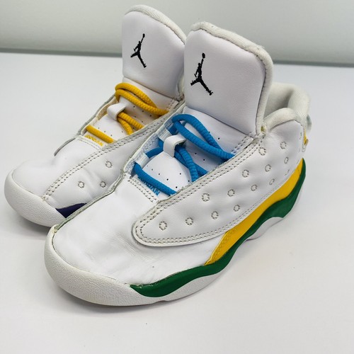 NIKE Air Jordan 13 Retro KSA (PS) "Playground" taglia 10c bianco nero CV0812 158