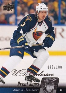 10-11 UPPER DECK UD ESCLUSIVE - BRENT SOPEL /100 #261 ATLANTA THRASHERS - Foto 1 di 1