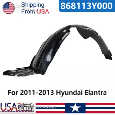 New Front Right Fender Liner Plastic HY1249126 Fits 2011-2013 Hyundai Elantra Foto 1 de 4