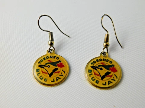 TORONTO BLUE JAYS EARRINGS PIERCED MLB BASEBALL TEAM FAN SPORT SOUVENIR VINTAGE Cover
