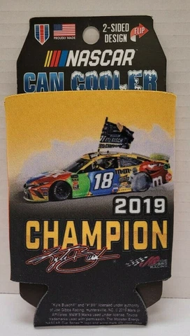 Kyle Busch #18 2019 Nascar Champion Can Cooler Lot Of Three Cover