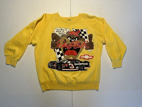 VINTAGE TASMANIAN DEVIL DALE EARNHARDT MEDIUM CREW NECK SWEATSHIRT MADE IN USA Cover