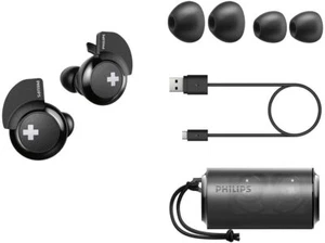 Philips Bass+ Wireless Bluetooth Earbuds, Hands Free, USB Charge, 12hrs - New! - Picture 1 of 5