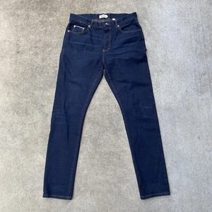 Pantalones de mezclilla Taylor Stitch ajustados lavados oscuros para hombre talla 34 azul ribete botón mosca - Imagen 1 de 9