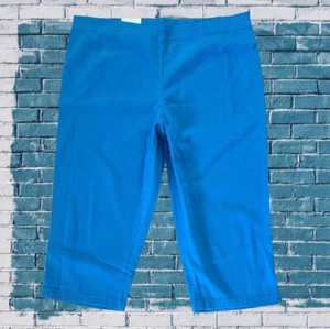 White Stag LWomens Legging Cropped Capri Pants Pull on Blue Poppy Size 16 - Picture 1 of 6