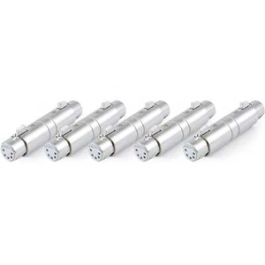 SIRS-E 5 Pin XLR Female to 5 Pin XLR Female DMX Gender Changer Adapter Pack of 5 - Picture 1 of 8