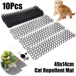 10Pcs Cat Scat Mats Spike Anti-Cat Deterrent Garden Animal Scarer - Picture 1 of 19